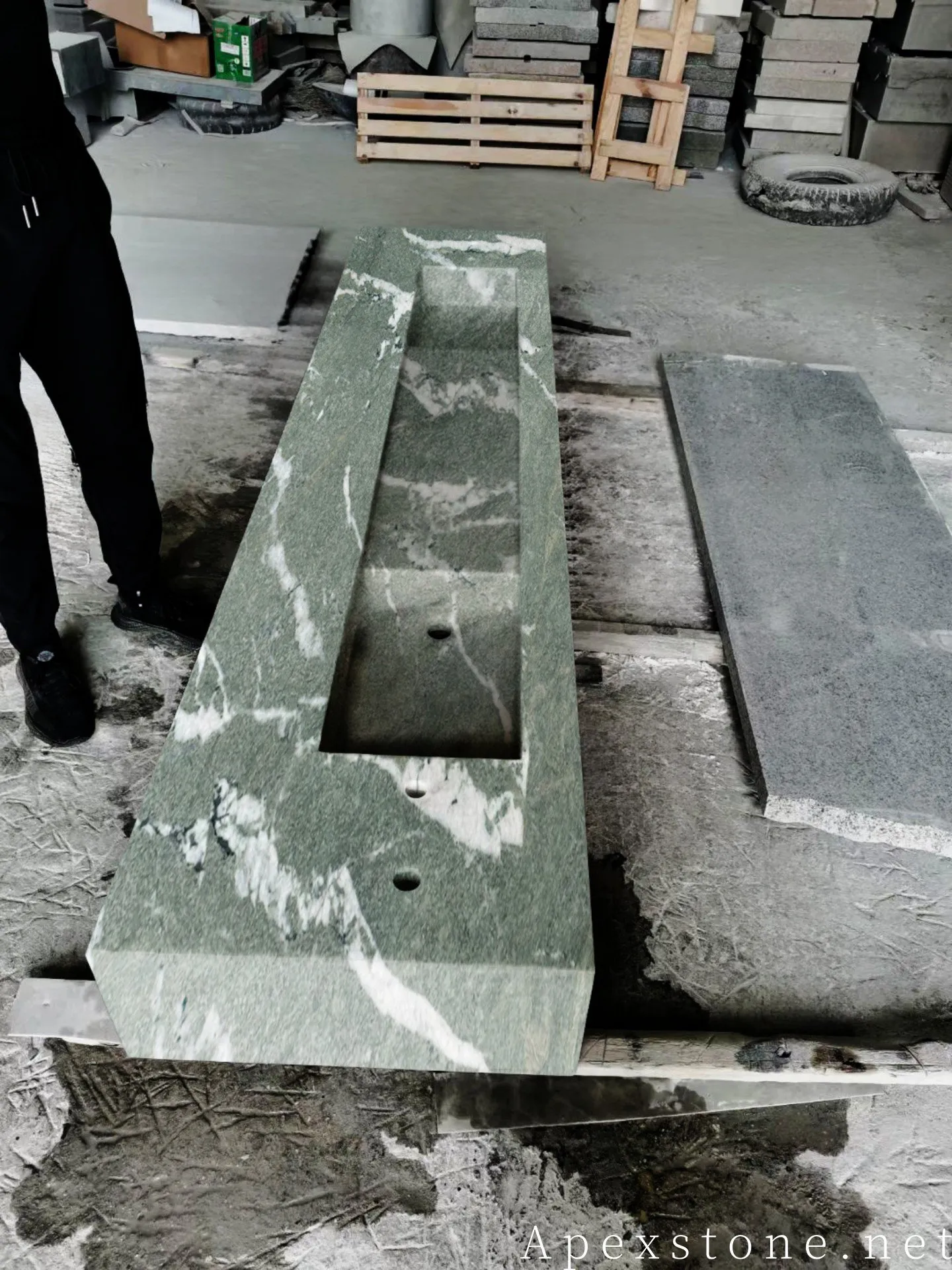 GlacierGreenMarbleintegratedsinks208 GlacierGreenMarbleintegratedsinks208